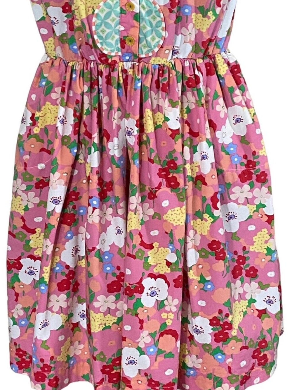 Matilda Jane Floral Dress Small Pink Cottagecore Button Front Sleeveless - Picture 6 of 9